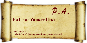 Poller Armandina névjegykártya
